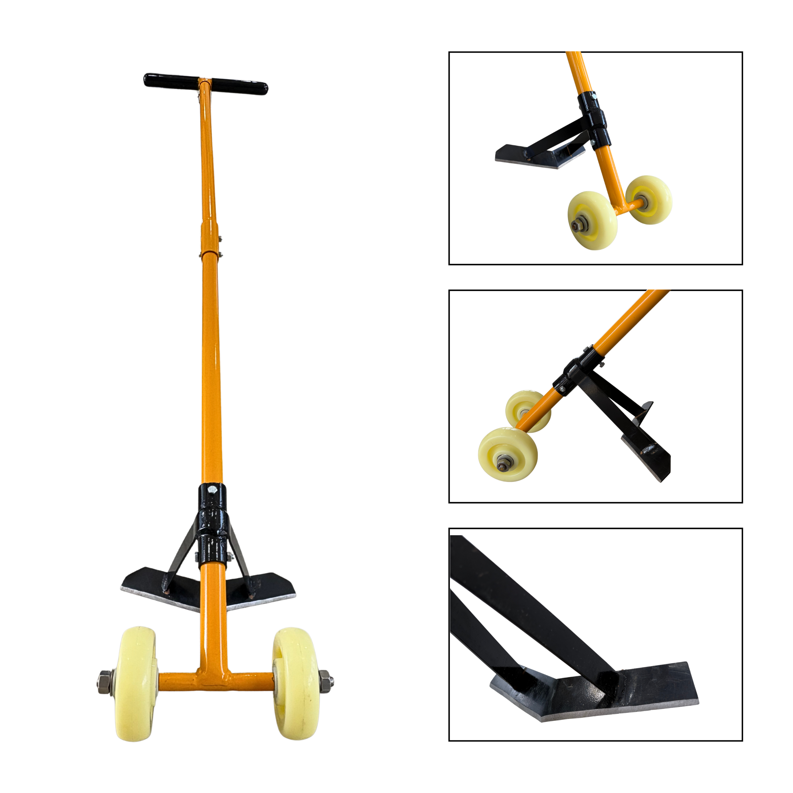 Hectare Manual Wheel Weeder with Dual Wheels & Hardened Steel Blade - Image 2