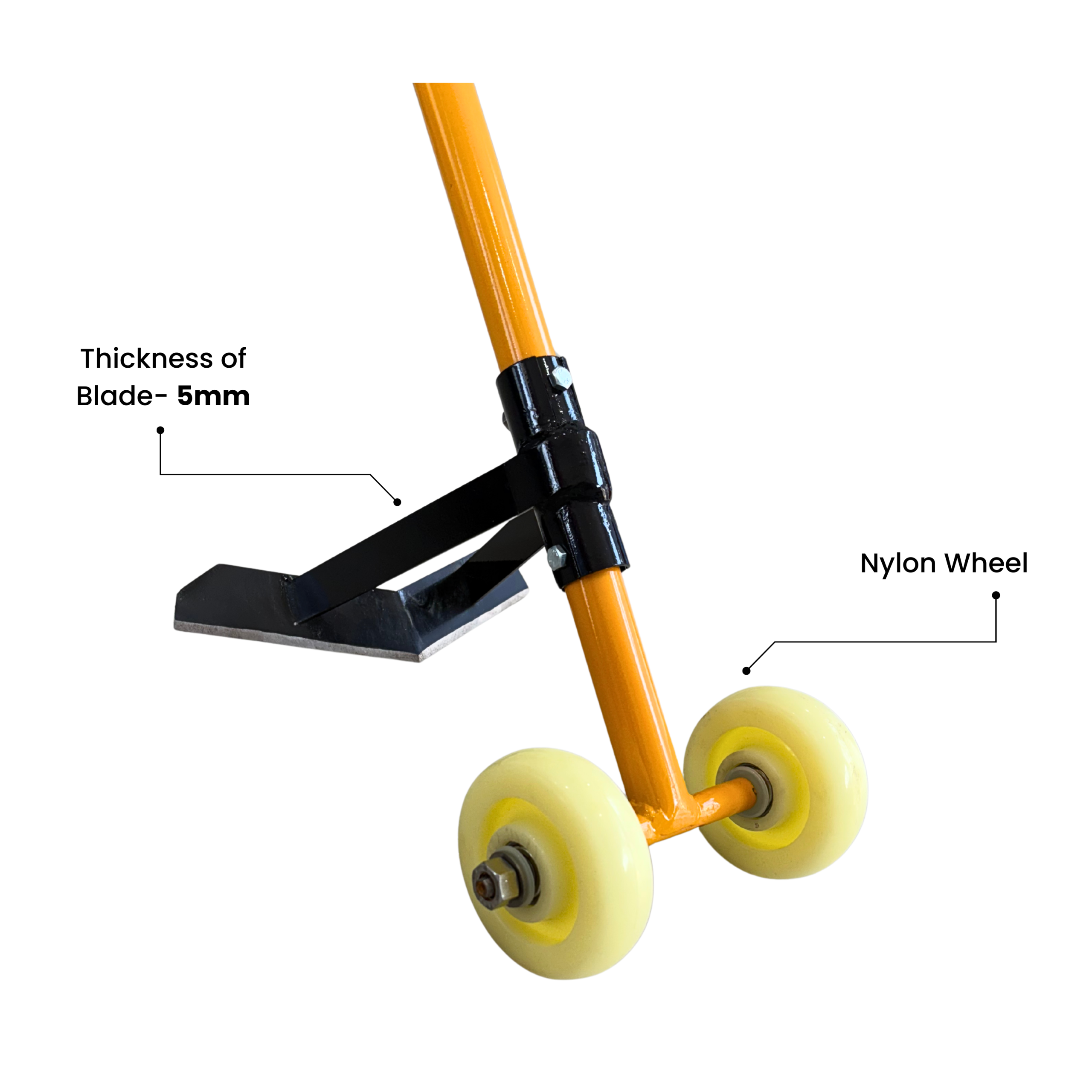 Hectare Manual Wheel Weeder with Dual Wheels & Hardened Steel Blade - Image 4