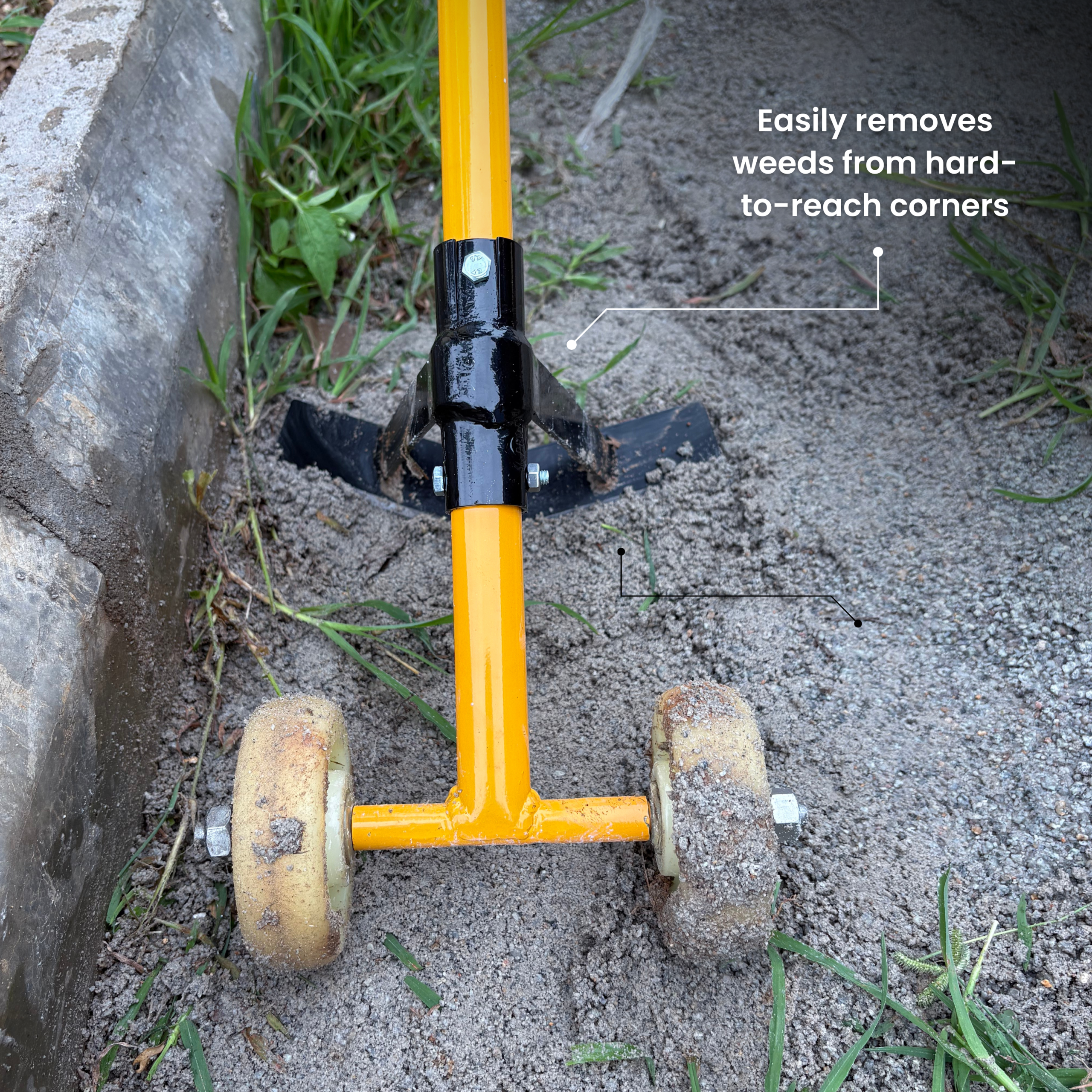 Hectare Manual Wheel Weeder with Dual Wheels & Hardened Steel Blade - Image 6